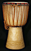 マリ製 メリナ材 小型ジャンベ Mali small melina djembe